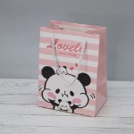 Пакет подарочный (XS) “Lovely cute panda”, pink (19.5*14.5*9.5)
