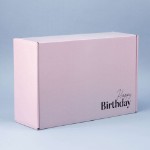 Коробка складная подарочная “HAPPY BIRTHDAY”, pink (28х18,5х9,5 см)