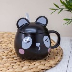 Кружка “Cute panda kiss”, black (380 ml)