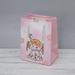 Пакет подарочный (XS) “Hare girl sitting”, pink (19.5*14.5*9.5)