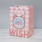 Пакет подарочный (XS) “Wish cat”, pink (19.5*14.5*9.5)