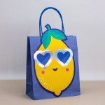 Пакет подарочный (S) “Eyes heart lemon”, blue (21*25.5*10)