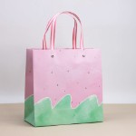 Пакет подарочный (XS) “Strawberry waves”, pink (22*22*10)