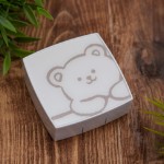 Контейнер для линз “Cute bear”, white