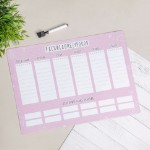 Магнитный планер “Расписание уроков”, pink
