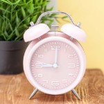 Часы-будильник “Numeral white”, pink