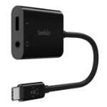 Belkin RockStar 3.5mm Audio + USB-C Charge Adapter, черный