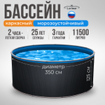 Бассейн круглый LARIMAR 350х125 см (серый, чаша 0,4 мм)