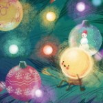 Эко-открытка “Новогодние лампочки”