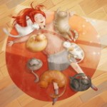 Эко-открытка “Лежать с котами”