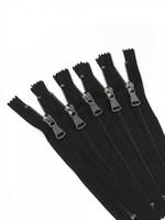 Молния Mzip мет. №5 черный никель шлиф.звено, 18см н/р цв.F322 черный уп.50шт