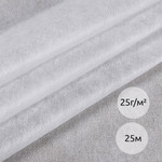 Флизелин IdealTex клей PA точечный 25г/м белый 6025W 90см рул.25м