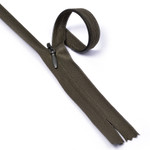 Молния Mzip пласт. потайная №3 20см н/р цв.F328 хаки уп.50шт