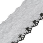 Kruzhevo Кружево на сетке арт.TBY HXD7941C шир.70мм цв.черный уп.13,71м TBY.HXD7941C.КС.ЧЕР