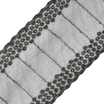 Kruzhevo Кружево на сетке арт.TBY JQ10174 шир.100мм цв.черный уп.13,71м TBY.JQ10174.ЧЕР