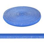 Тесьма вязаная окантовочная 18мм 6901 цв.т.василек с серебром уп.50м