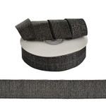 Лента-тесьма 25 мм киперная 5г металлизированная TBYT29 цв.черный уп.22,85м