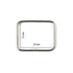 TBY Рамка металлическая TSW 20х 15х 2мм цв. никель уп. 500шт TSW.РАМ.20Х15.НИ.500