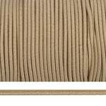 Резинка-шнур 2,5мм шляпная круглая TBY цв. F308 бежевый боб.100м