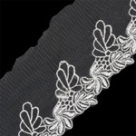 Kruzhevo Кружево на сетке арт.TBY F5168C шир.80мм цв.белый уп.13,71м TBY.F5168C.БЕЛ