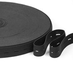 Резинка TBY вязаная Перфорированная 20мм черный 3,9г в инд.упаковке рул.40м