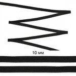 TBY Резинка  вязаная Стандарт 10мм черный 4,3г в инд.упаковке пасма 100м 12.ТВ-10.ЧЕРН/100
