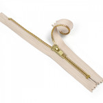 Молния Mzip джинсовая золото №5, 18см н/р цв.F307 натуральный уп.50шт