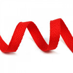 Лента-тесьма 10мм киперная 2г полиэстер TBY цв.F162 красный уп.50м