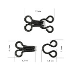 TBY,TBY Крючки пришивные №1 (13х7,5мм) ТВ-НЕ-А цв. никель черный уп. 1000шт ЮКП.ТВНЕА-1.ЧЕР