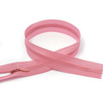 Молния Mzip пласт. потайная №3 60см н/р цв.F137 розовый уп.50шт