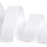 Лента-тесьма 25мм киперная 6,3г хлопок TBY.CT цв.F101 белый уп.5м