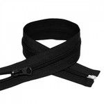 Молния Mzip пласт. спираль №5-N 55см цв.F322 черный уп.50шт