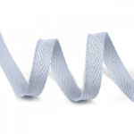 Лента-тесьма 10мм киперная 2г полиэстер TBY цв.S361 серый уп.50м