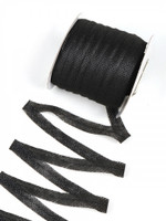 Лента Idealtex нитепрошивная клеевая по косой с нитью 12м 45г/м в инд.упаковке черный 5712B рул.100м