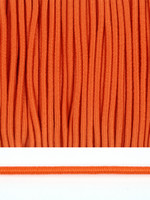 Резинка-шнур 2,5мм шляпная круглая TBY цв. F157 оранжевый боб.100м