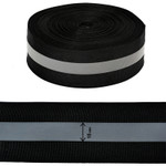 Стропа светоотражающая TBY отр.R200-280 шир.50мм арт.SV.ST50b цв.черный уп.50м