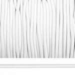 Резинка-шнур 3мм шляпная круглая TBY цв. F101 белый боб.100м