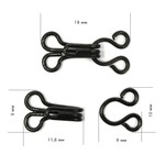 TBY,TBY Крючки пришивные №3 (17х9мм) ТВ-НЕ-А цв. никель черный уп. 600шт ЮКП.ТВНЕА-3.ЧЕР