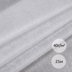 Флизелин IdealTex клей PA точечный 40г/м белый 6040W 90см рул.25м