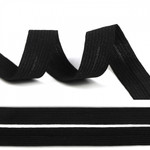 Резинка TBY вязаная Окантовочная 16мм черный F322 боб.100м