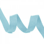 Лента-тесьма 15мм киперная 3г полиэстер TBY цв.S351 голубой уп.50м