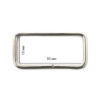 TBY Рамка металлическая TSW 35х 15х 2,5мм цв. никель уп. 500шт TSW.РАМ.35Х15.НИ.500