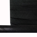 Косая бейка хлопок TBY арт.CB20 шир.20мм цв.F322 черный уп.132 м