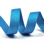 Тесьма киперная металлизированная 13 мм 90370 цв.бирюзовый с серебром уп.50м