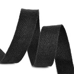 Лента-тесьма 10мм киперная 2,5г хлопок TBY.CT цв.F322 черный уп.5м