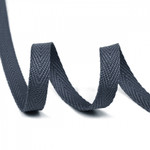 Лента-тесьма 10мм киперная 2г полиэстер TBY цв.F311 т.серый уп.50м