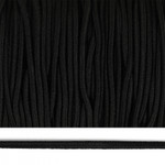 Резинка-шнур 2,5мм шляпная круглая TBY цв. F322 черный боб.100м