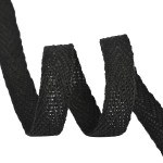 Тесьма киперная 10 мм хлопок 2,16г/м арт.ЛКЭ-10ЧХ-100 цв.черный уп.100м