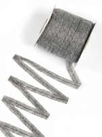 Лента Idealtex нитепрошивная клеевая по косой с нитью 10м 45г/м в инд.упаковке серый 5710G рул.100м