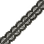 Kruzhevo Кружево-трикотаж арт.TBY 631-2 цв.черный уп.22,86м TBY.631.2.ЧЕРНЫЙ